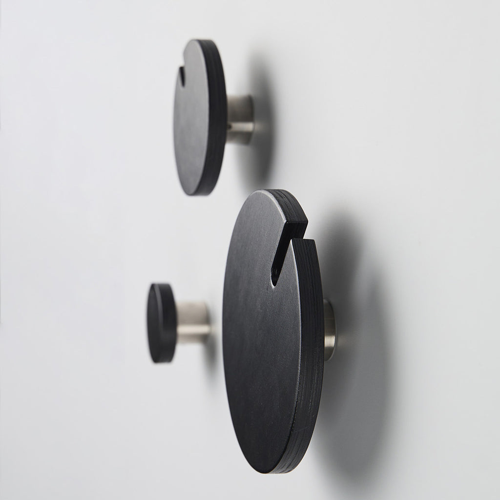 POLKA BLACK wall hooks set