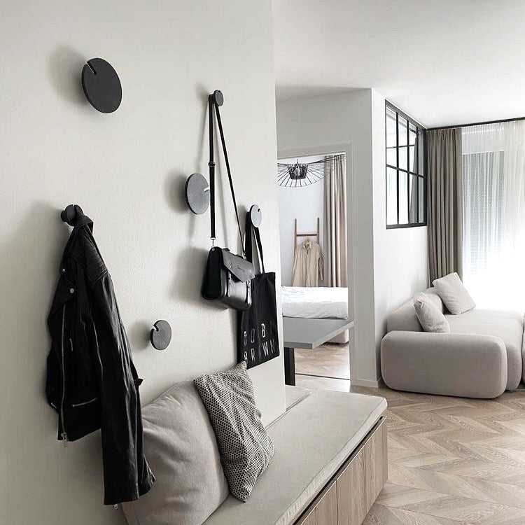 POLKA BLACK wall hooks set