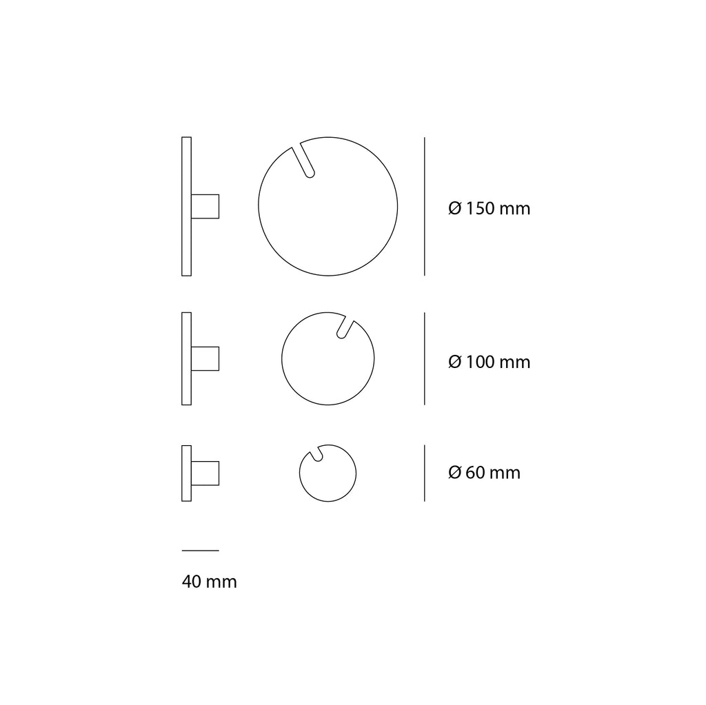 POLKA BLACKSTONE wall hook set