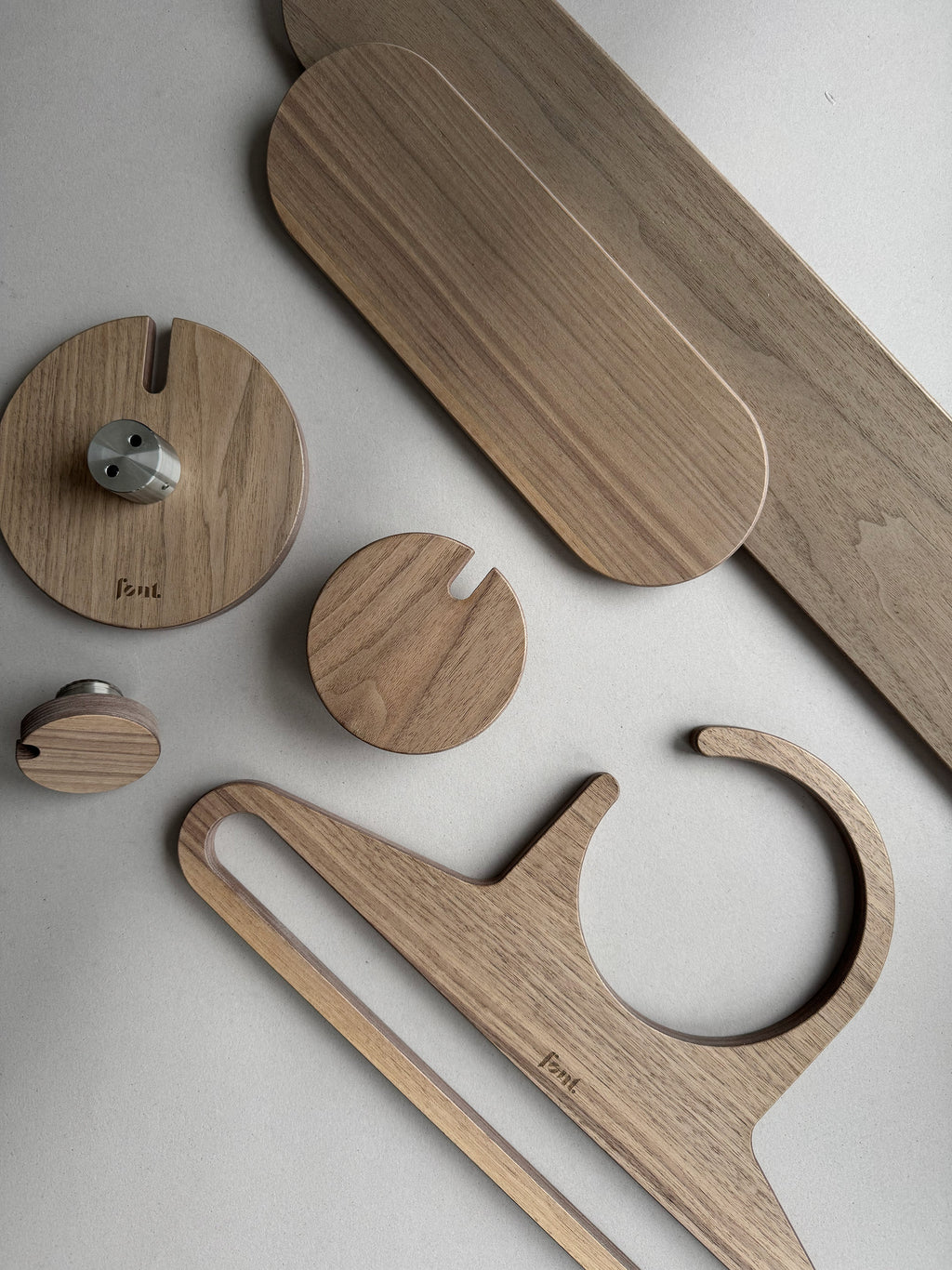 POLKA WALNUT wall hook set