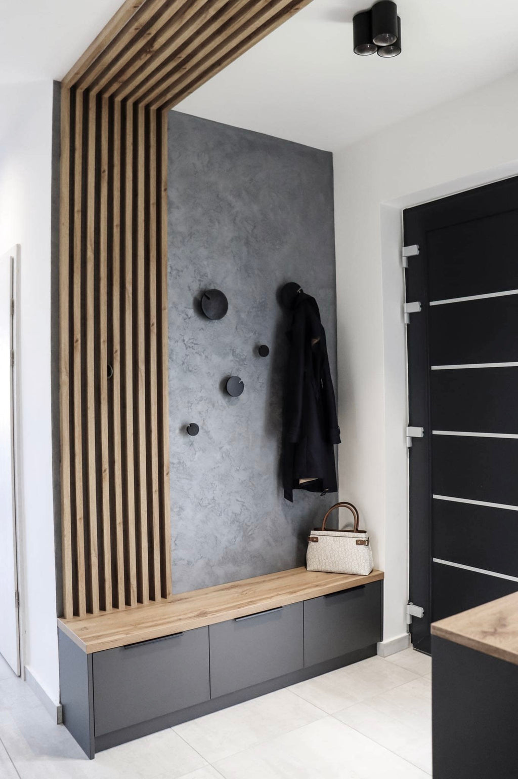 POLKA BLACK wall hooks set