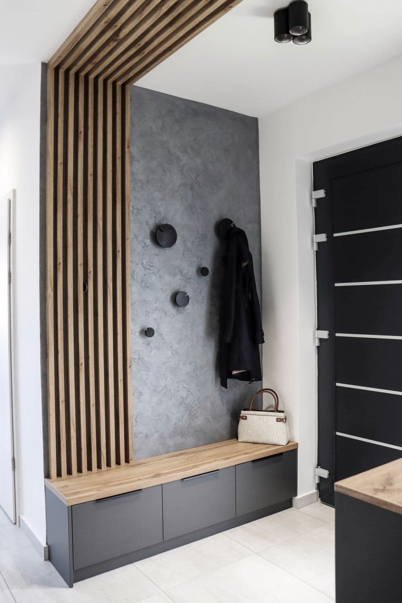POLKA BLACK wall hooks set