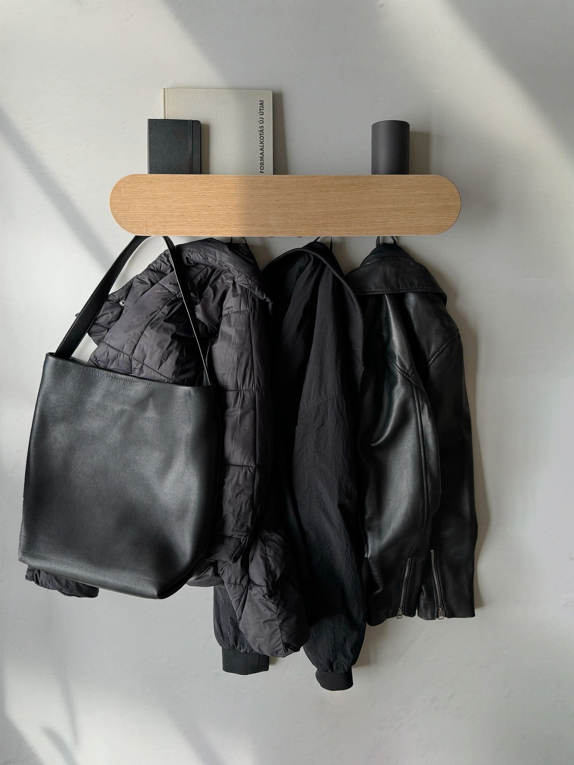 POP LONG OAK coat rack