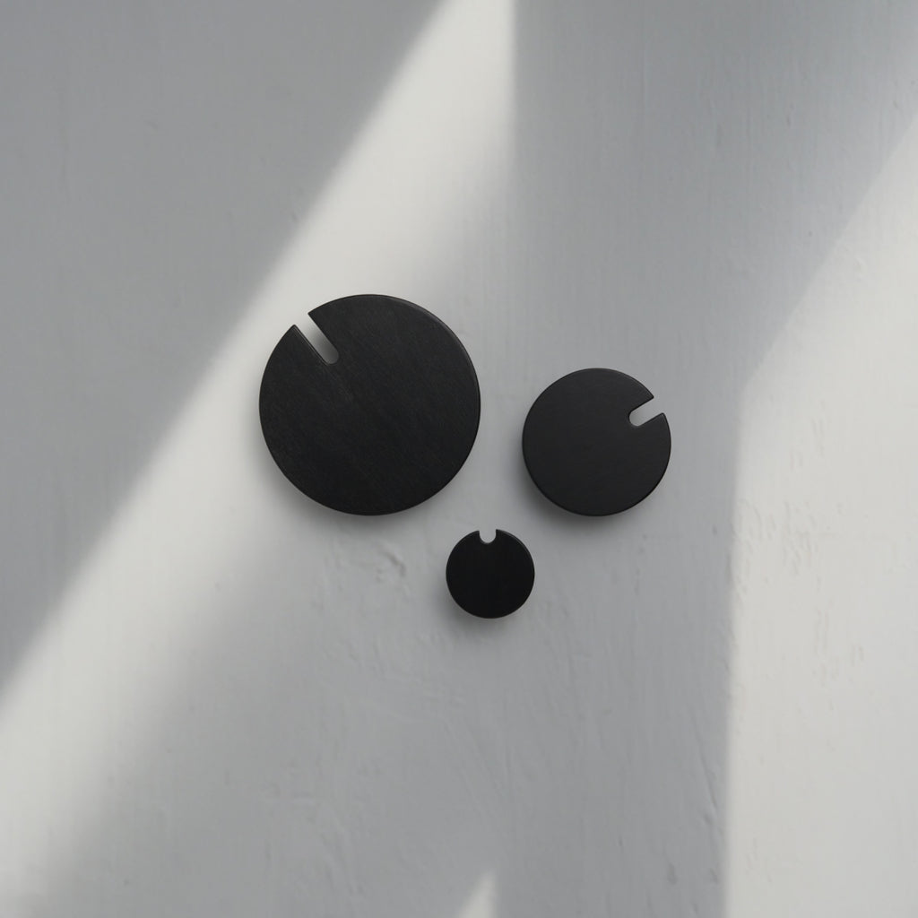 POLKA BLACK wall hooks set