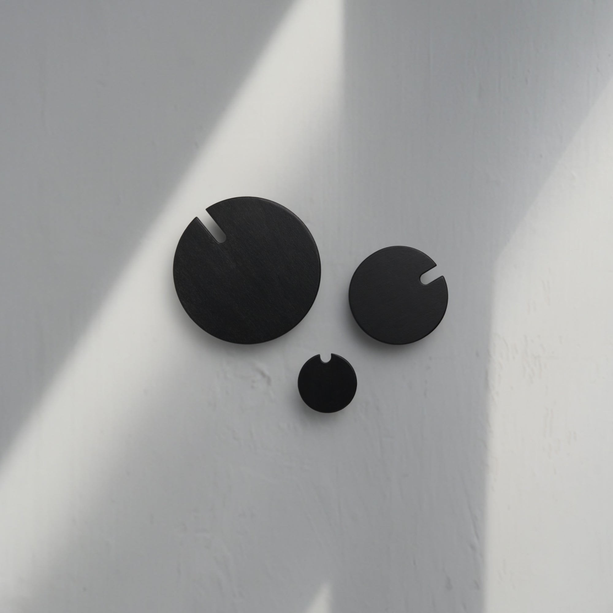 POLKA BLACK wall hooks set