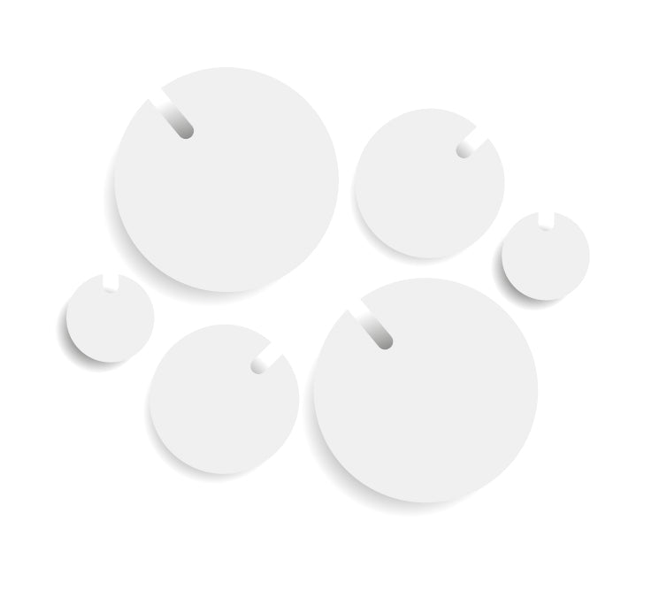 POLKA WHITE wall hook set
