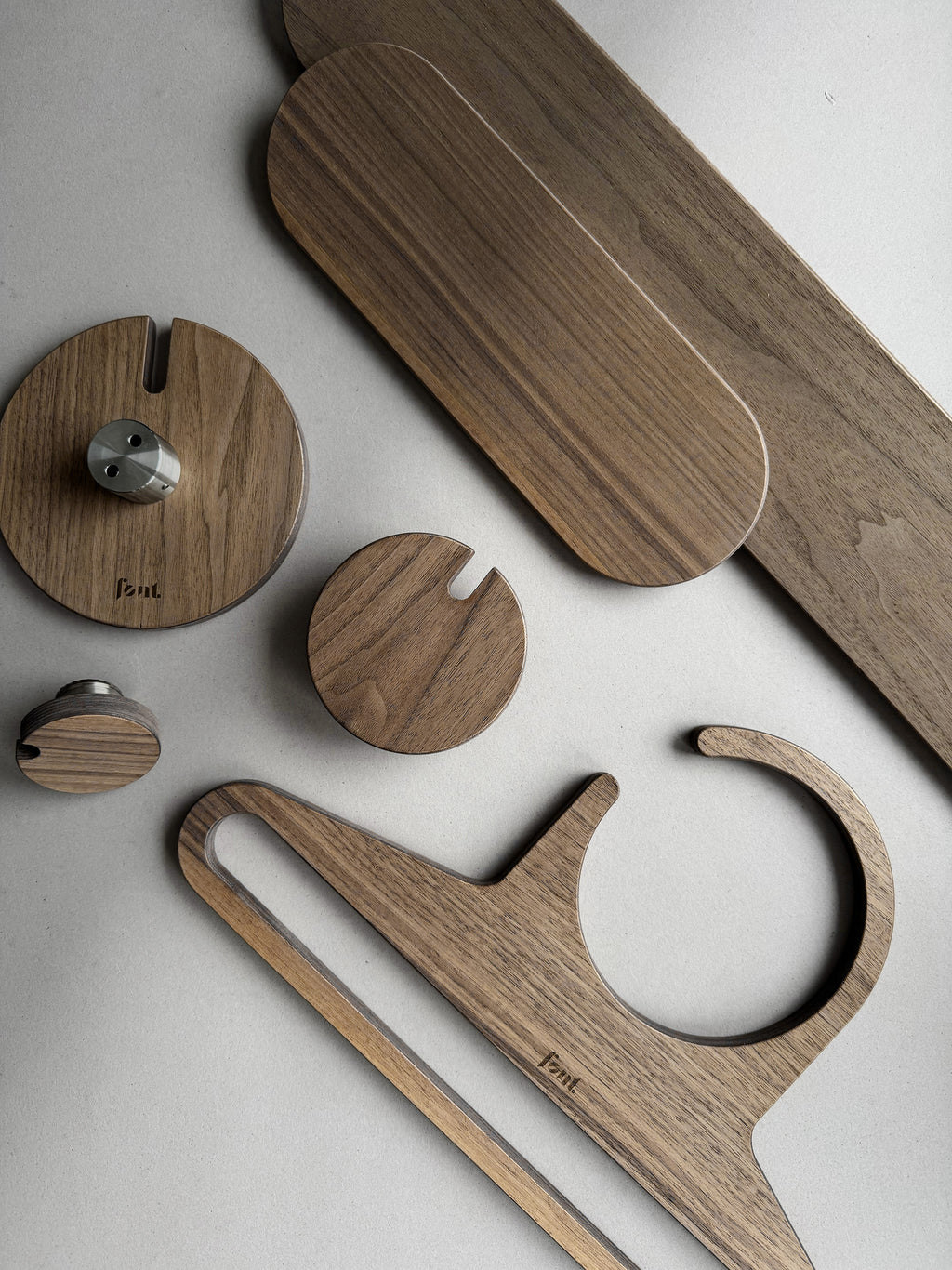 POLKA WALNUT wall hook set